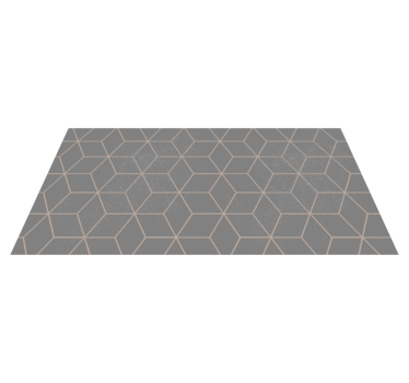 Covor de vinil geometric model geometric gri hexagonal - TenStickers