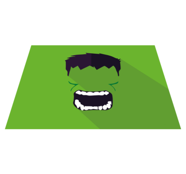 Covor verde supererou pentru copii - TenStickers