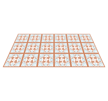 Gresie mediteraneana florala mat - TenStickers