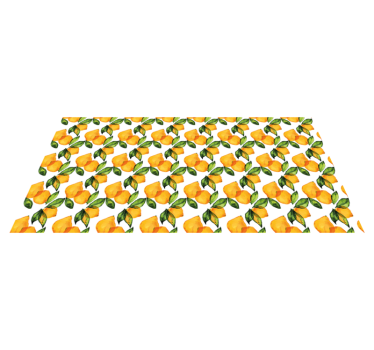 Covor cu flori în stil mediteranean de lămâie - TenStickers