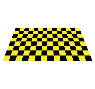 Covor de vinil geometric tabla de șah galbenă și neagră - TenStickers