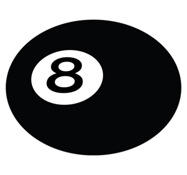 Covor vinil rotunde minge de biliard numărul 8 - TenStickers