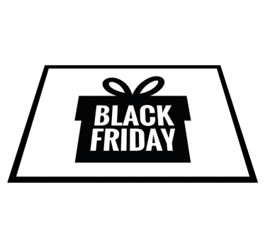 Covor de vinil dreptunghi cutia Black Friday Cutia de Black Frida - TenStickers