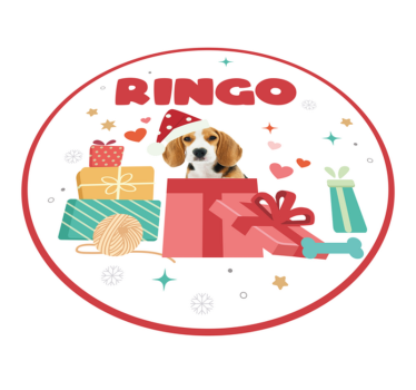 Covor de vinil cu nome pet Crăciun personalizat - TenStickers