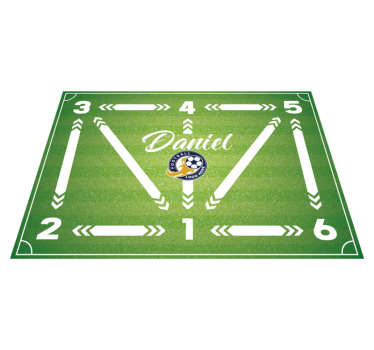 Covor de vinil dreptunghi antrenament de fotbal - TenStickers