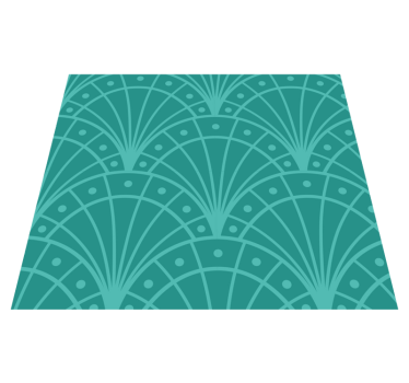 Covor vinil turcoaz stil artdeco - TenStickers