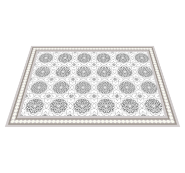 Covor de vinil gri deschis design marocan - TenStickers