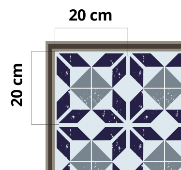 Albastru deschis stele geometrice faianță mat - TenStickers