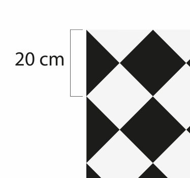 Romburi alb-negru faianță mat - TenStickers