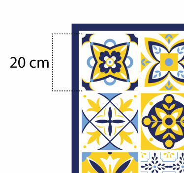Covoraș de faianță în stil portughez albastru - TenStickers