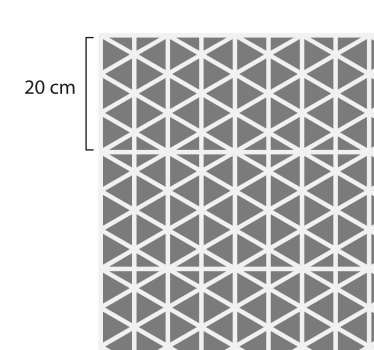 Covoare geometrice de bucătărie triunghi gri și alb - TenStickers