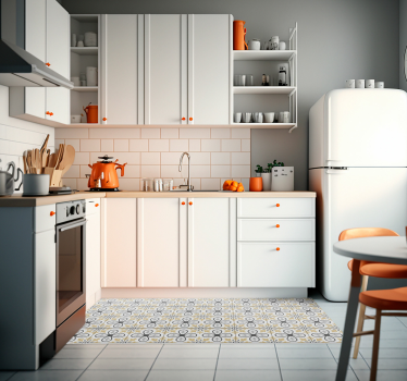 Gresie retro bucatarie pardoseala bucatarie - TenStickers