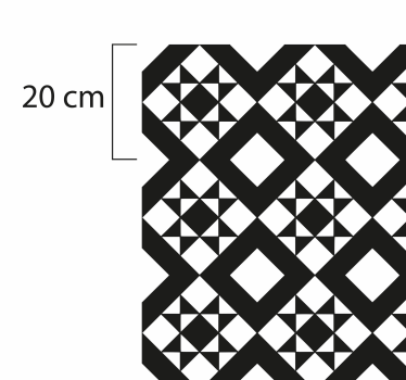 Albă și albă faianță geometrică - TenStickers