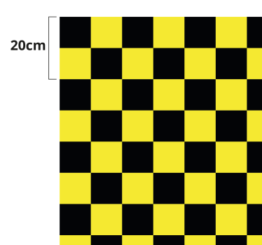 Covor de vinil geometric tabla de șah galbenă și neagră - TenStickers
