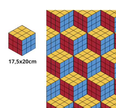 Covor retro cu model original rubik cube - TenStickers