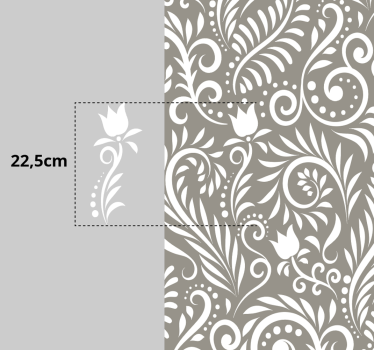 Covor vinil flori și plante eleganță paisley - TenStickers