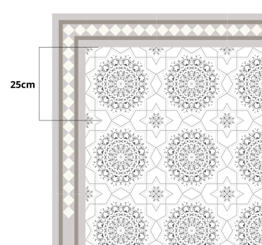 Covor de vinil gri deschis design marocan - TenStickers