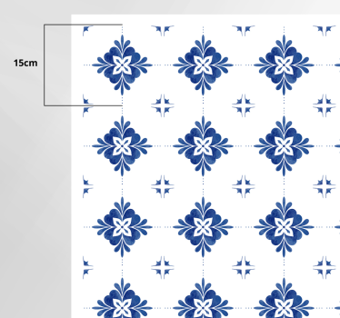 Covoare de bucatarie din faianta albastra vintage - TenStickers