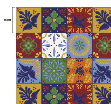 Pardoseli de bucătărie colorate mexicane - TenStickers