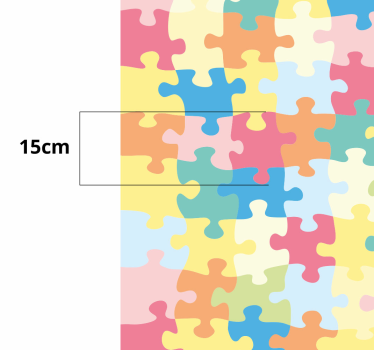 Piese de puzzle colorate covor de vinil pentru copii - TenStickers