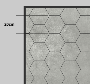 Gresie textură piatră hexagone faianță mat - TenStickers