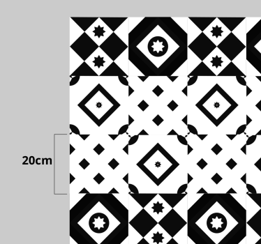 Covoare contemporane alb-negru patchwork - TenStickers