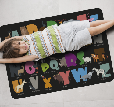 Alfabet animal en alfabet vinil covor - TenStickers