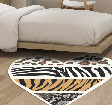 Animal print cu inimă covor animal print - TenStickers