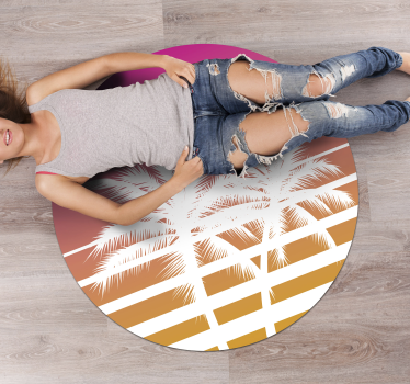 Apus de soare vintage peisaj natura covor - TenStickers