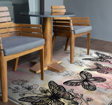 Art butterfly animal mat - TenStickers