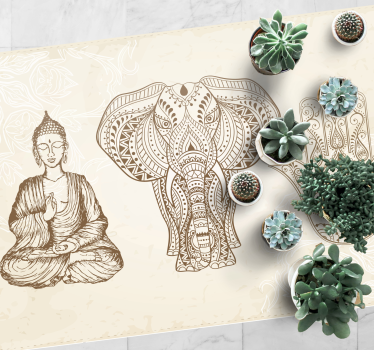 Buddha hamsa mână simbol covoare stil etnic - TenStickers