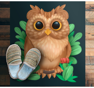 Bufnita ilustrare ochi frumosi covor dormitor - TenStickers