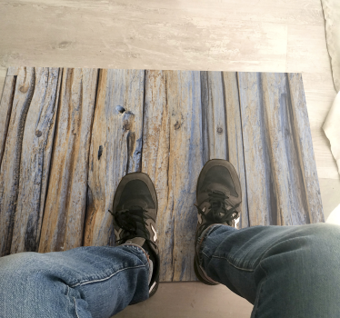 Busteni din lemn textura 3d parchet din vinil efect lemn - TenStickers