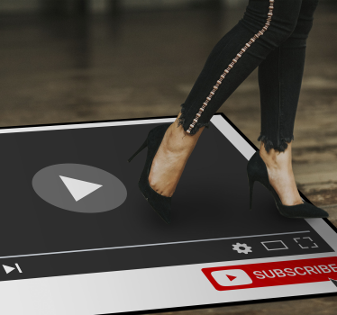 Buton abonare youtube covor personalizat din vinil - TenStickers