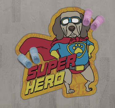 Câine cu ochelari covor de animale - TenStickers