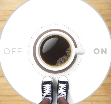 Ceașcă de cafea cu covoare contemporane - TenStickers