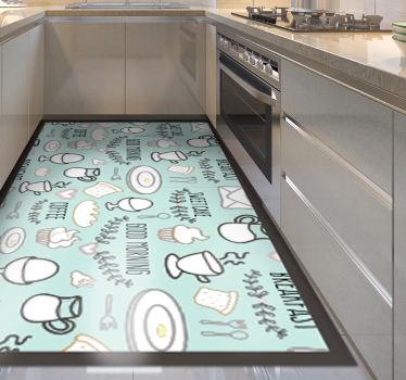 Covoare de bucatarie model cafea dimineata - TenStickers