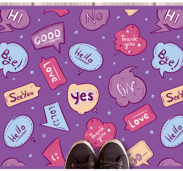 Covoare de vinil cu fraze bule de mesaj colorate - TenStickers