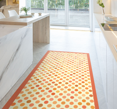 Covoare geometrice cu buline maro - TenStickers