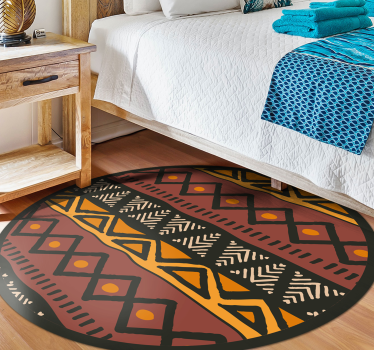 Covoare geometrice cu model circular african - TenStickers