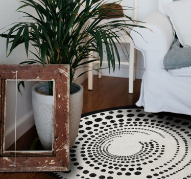 Covoare geometrice de vinil cu buline rupte - TenStickers