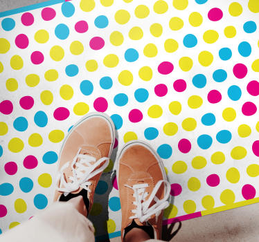 Covoare geometrice de vinil cu puncte colorate - TenStickers