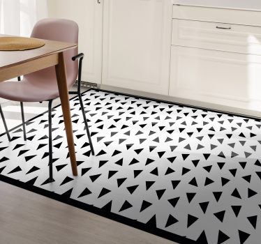 Covoare geometrice de vinil cu triunghiuri negre și albe - TenStickers
