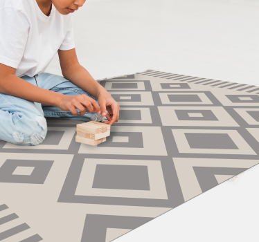 Covoare geometrice diferite pătrate gri - TenStickers