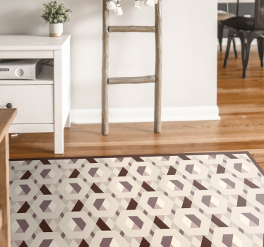 Covoare geometrice hexagonale bej - TenStickers