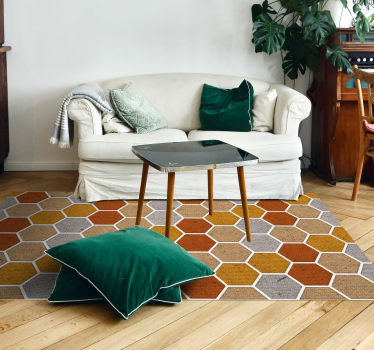 Covoare geometrice textura fagure - TenStickers
