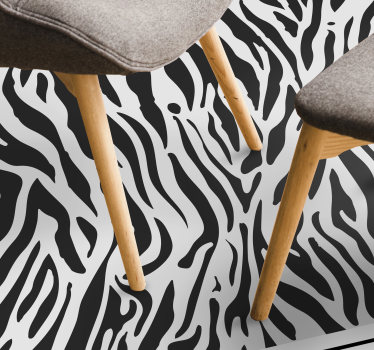 Covor alb-negru zebra cu imprimeu animal - TenStickers