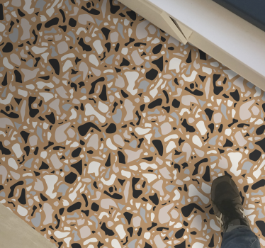 Covor clasic maro cu textură terrazzo - TenStickers