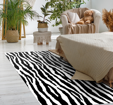 Covor cu dungi zebra print animal - TenStickers