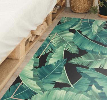 Covor cu flori de culoare verde închis - TenStickers